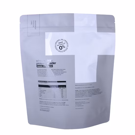 Протеиновая упаковка с красочным принтом и полностью матовым покрытием.